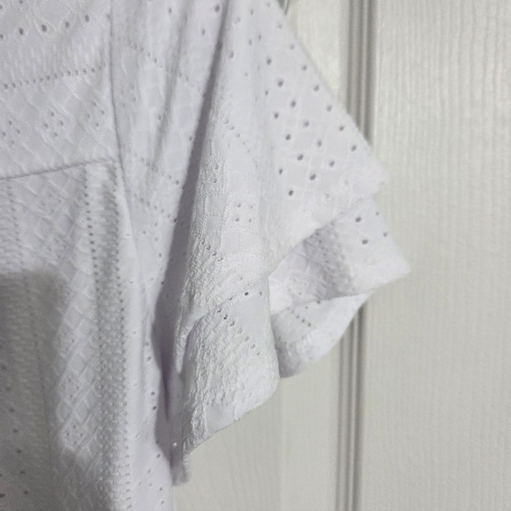 Kim Rogers White Eyelet Blouse - Picture 4 of 4